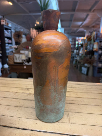 Two Tone Patina Copper Vase - 4 Sizes