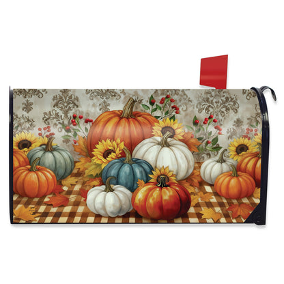 Pumpkin Harvest Mailbox Cover - Oversized
