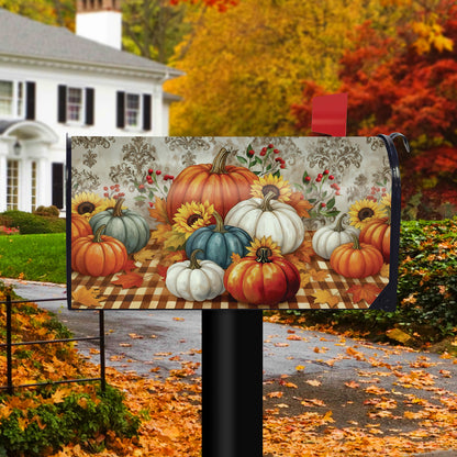 Pumpkin Harvest Mailbox Cover - Oversized