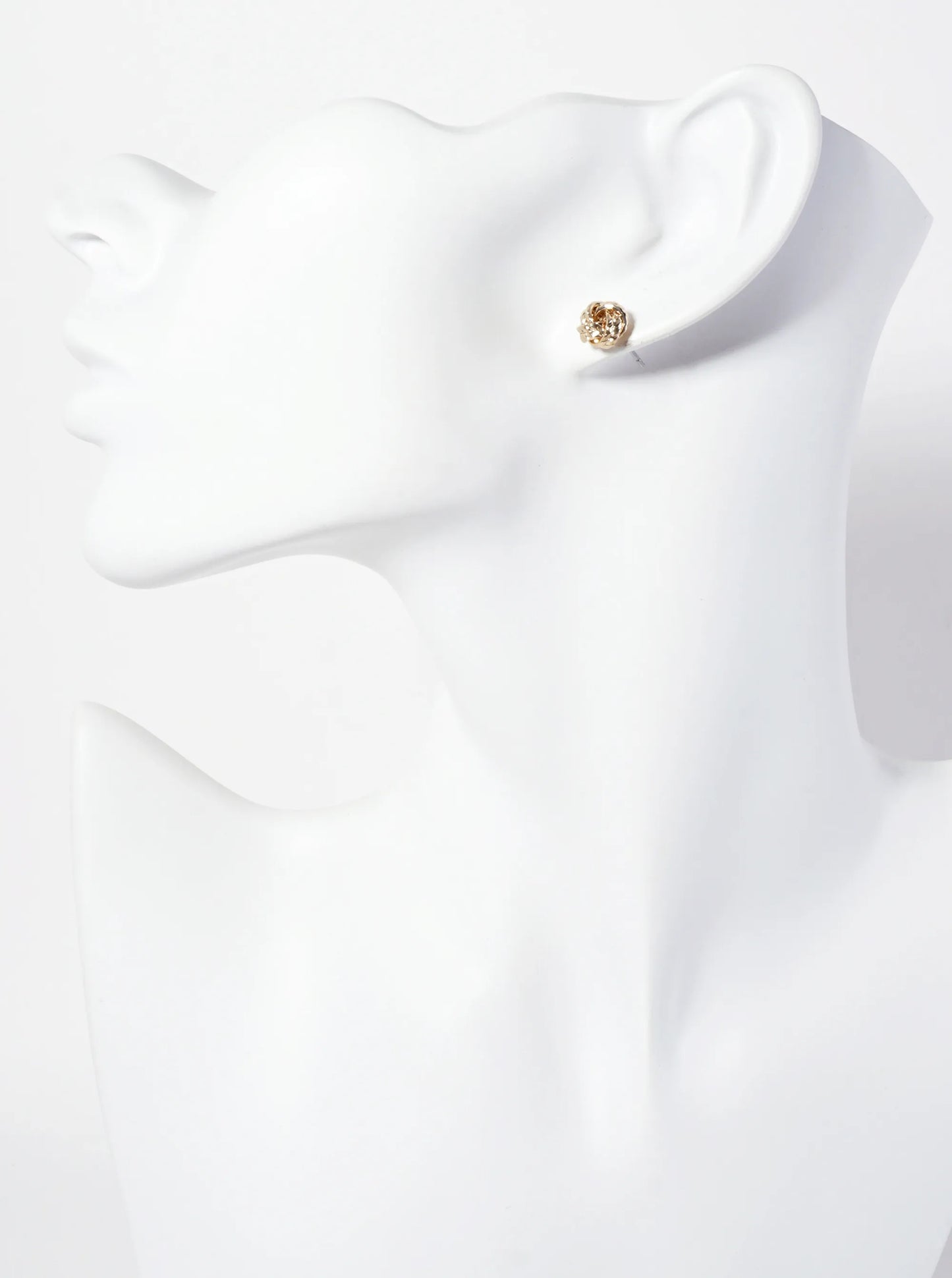 Minimalist Textured Knot Stud Earrings