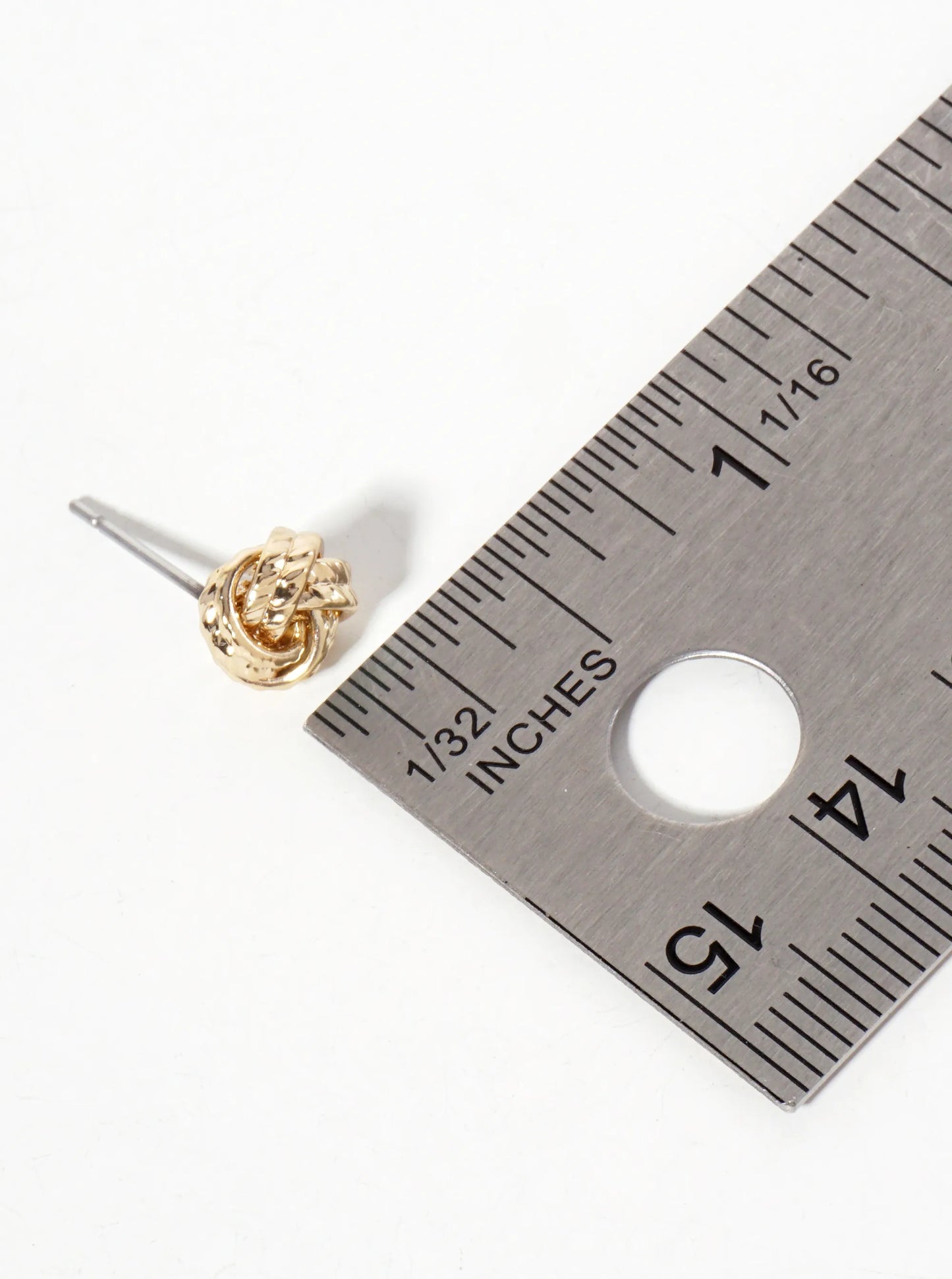 Minimalist Textured Knot Stud Earrings