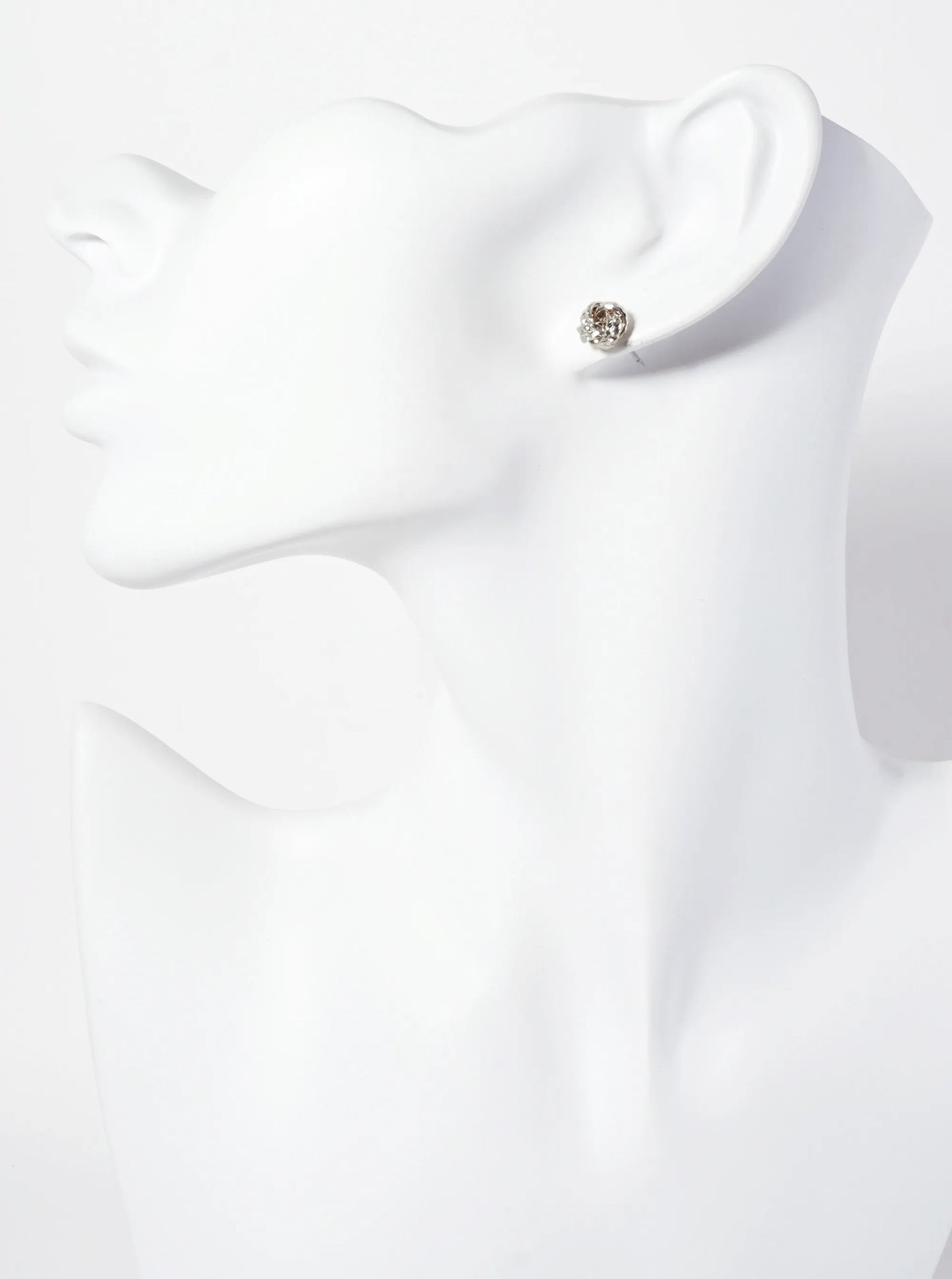 Minimalist Textured Knot Stud Earrings