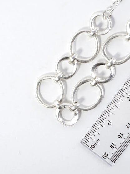 Organic Sculpted Circle Link Necklace