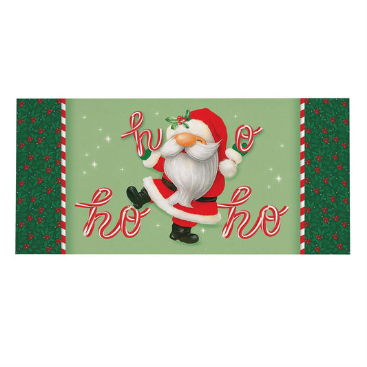Ho Ho Ho Gnome Santa Evergreen Sassafras Door Mat Insert