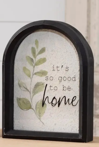 Arch Framed Shadow Box - Bless Our Home, Choose Happy or Good to be Home