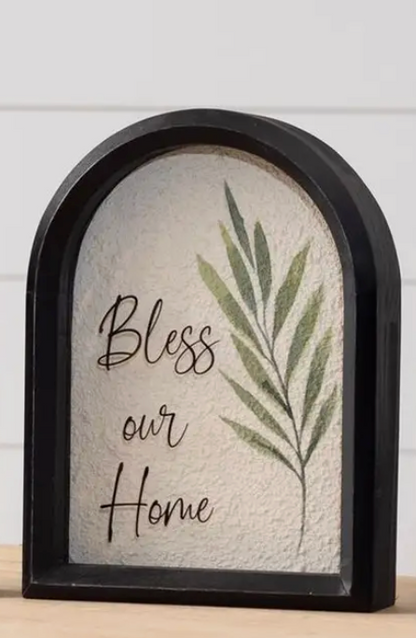 Arch Framed Shadow Box - Bless Our Home, Choose Happy or Good to be Home
