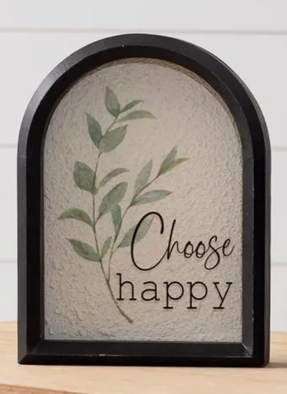 Arch Framed Shadow Box - Bless Our Home, Choose Happy or Good to be Home