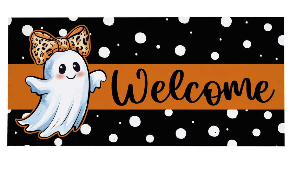 Halloween Ghost Sassafras Switch Mat Doormat Insert