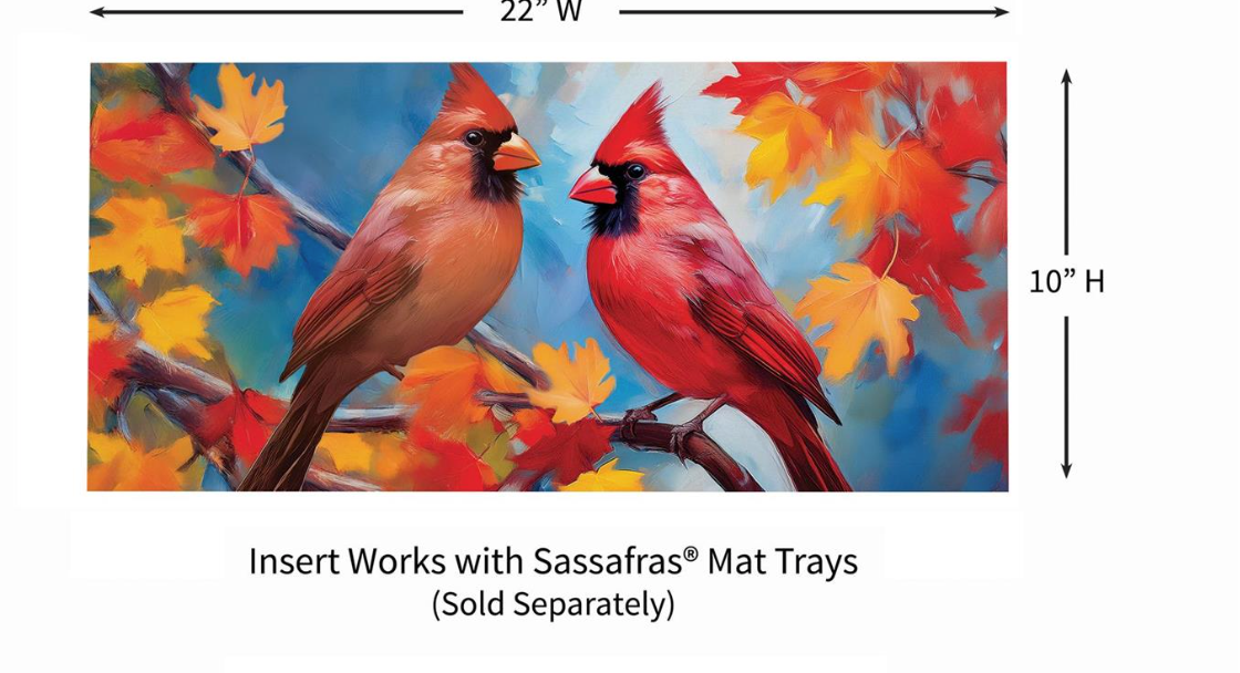 Colorful Cardinal Sassafras Switch Mat Doormat Insert