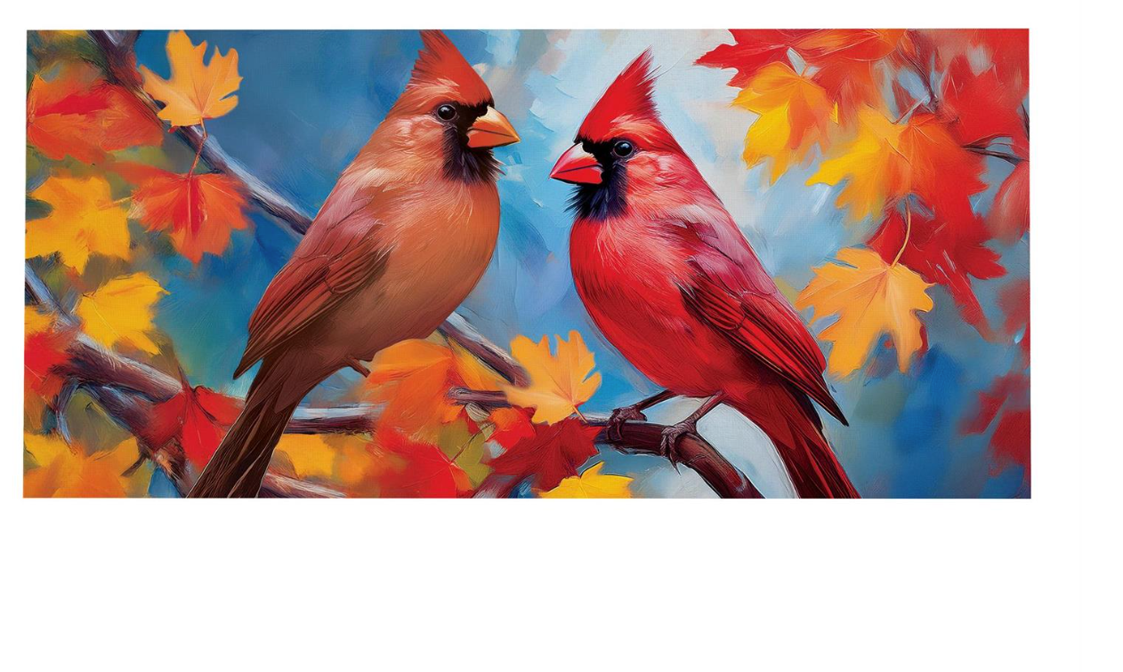 Colorful Cardinal Sassafras Switch Mat Doormat Insert