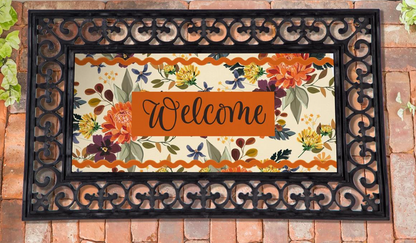 Fall Floral Welcome Sassafras Switch Mat Doormat Insert