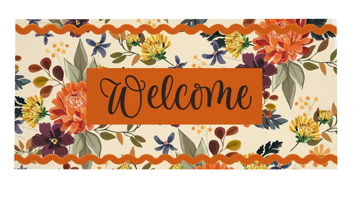 Fall Floral Welcome Sassafras Switch Mat Doormat Insert