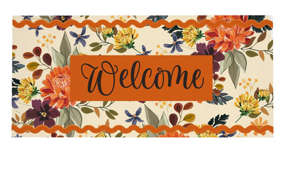 Fall Floral Welcome Sassafras Switch Mat Doormat Insert