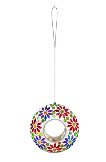 Mosaic Glass Fly Through Birdfeeder - 3 Options