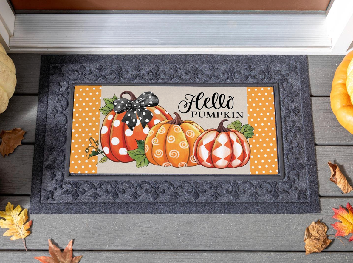Patterned Pumpkins Sassafras Switch Mat Doormat Insert