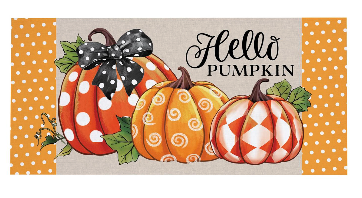 Patterned Pumpkins Sassafras Switch Mat Doormat Insert