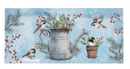 Snowbirds Chickadee Watering Can Sassafras Switch Mat Doormat Insert