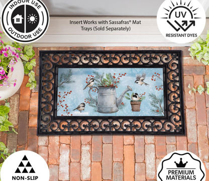 Snowbirds Chickadee Watering Can Sassafras Switch Mat Doormat Insert