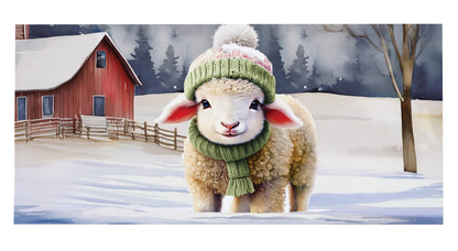 Holly Homestead Winter Lamb Sassafras Switch Mat Doormat Insert