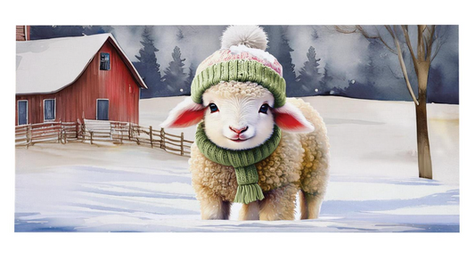 Holly Homestead Winter Lamb Sassafras Switch Mat Doormat Insert