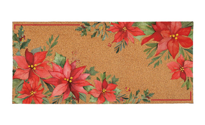 Poinsettia Bliss Coir Sassafras Switch Mat Door Mat Insert