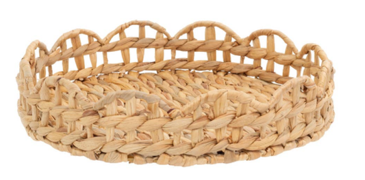 Scalloped Hyacinth Tray - 2 Size Options