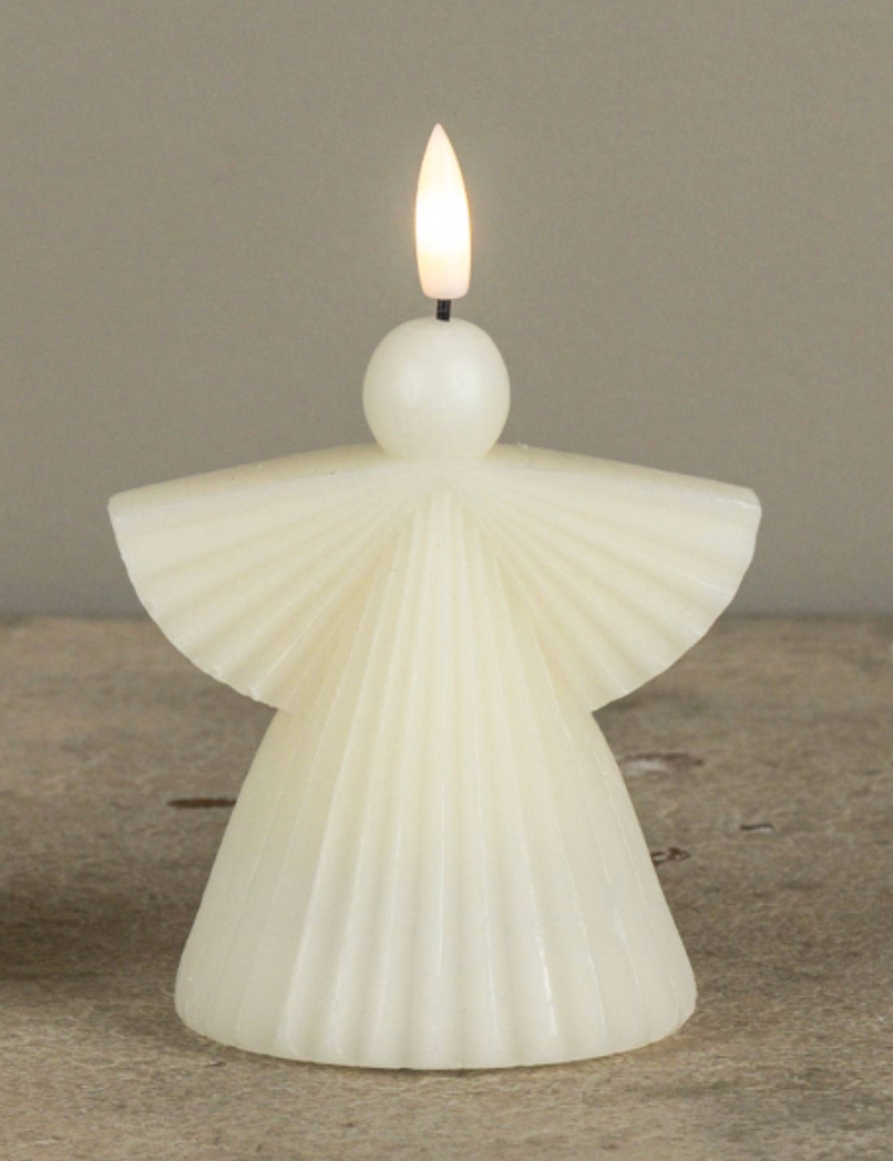 Cream Angel 3D Flamless Candle - 2 Sizes