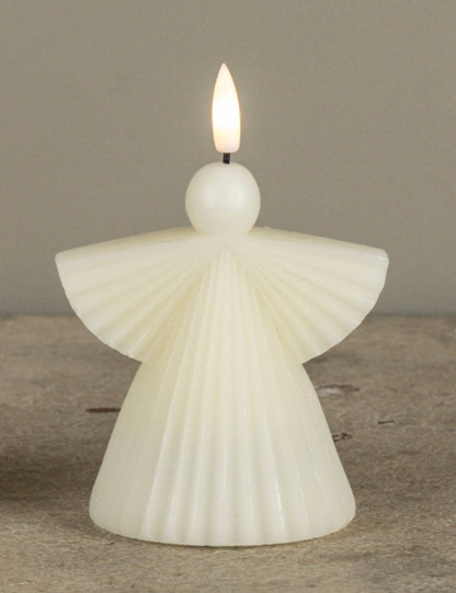 Cream Angel 3D Flamless Candle - 2 Sizes