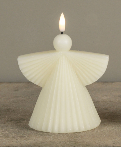 Cream Angel 3D Flamless Candle - 2 Sizes