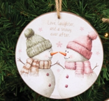 Snowy Ever After Snowman Ornaments - 3 Options