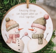 Snowy Ever After Snowman Ornaments - 3 Options