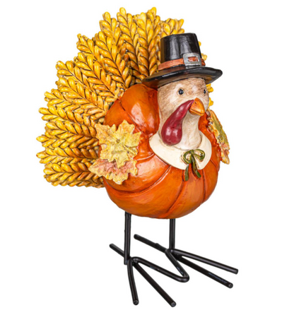 Harvest Turkey Statuary Tabletop Decor - 2 Options