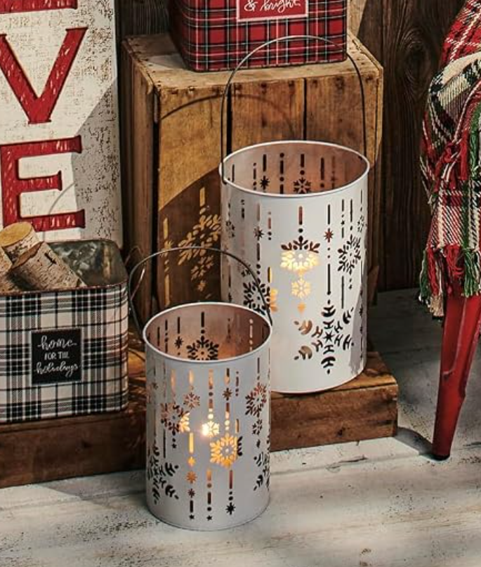 Nordic Snowflake Lantern Luminary - 2 Sizes