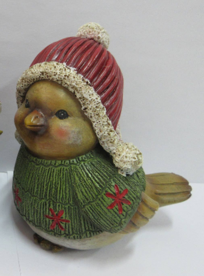 Chilly Chirps Winter Bird Statuary - 2 Options