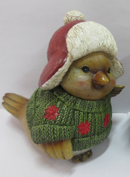 Chilly Chirps Winter Bird Statuary - 2 Options