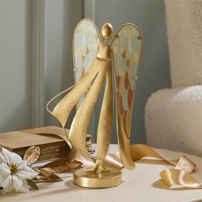 Golden Grace Glass and Metal Angel Statuary - 2 Designs