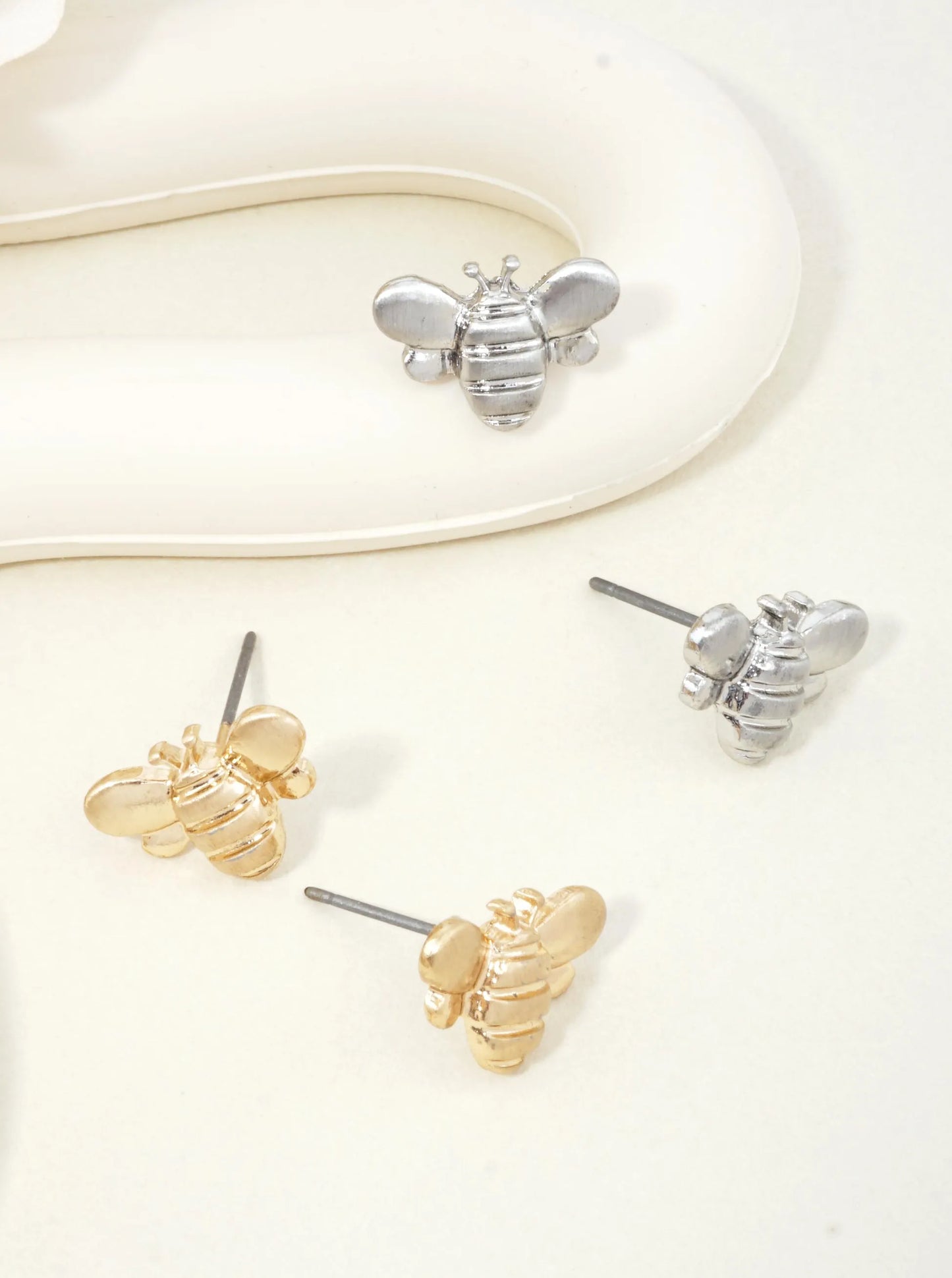 Matte Bee Stud Earrings