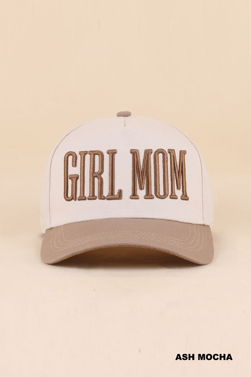 Girl Mom Two Tone Snapback Hat - Color Options