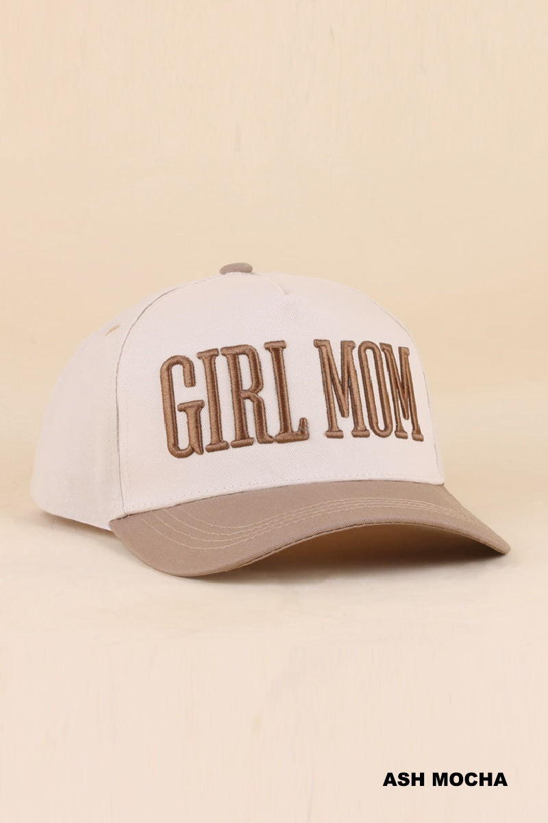 Girl Mom Two Tone Snapback Hat - Color Options
