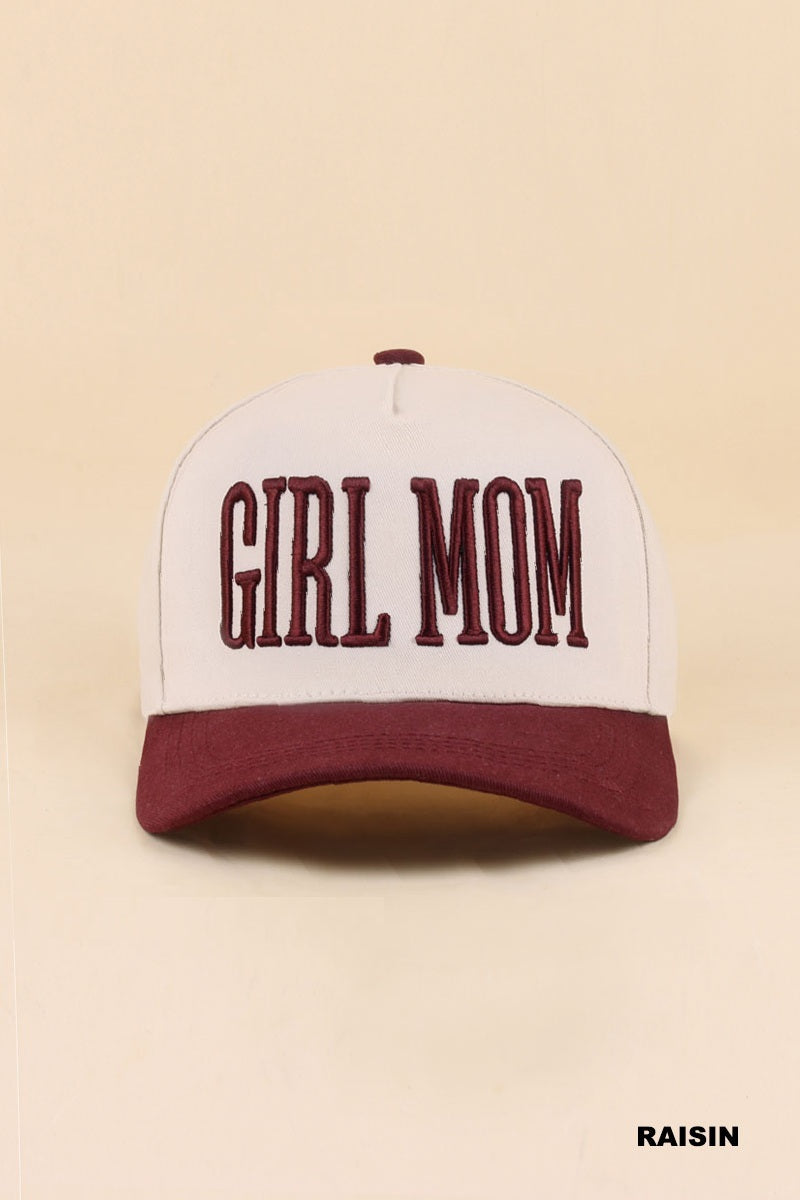Girl Mom Two Tone Snapback Hat - Color Options