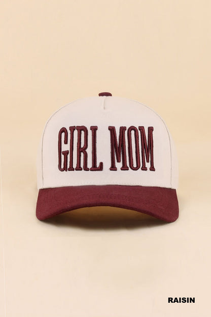 Girl Mom Two Tone Snapback Hat - Color Options