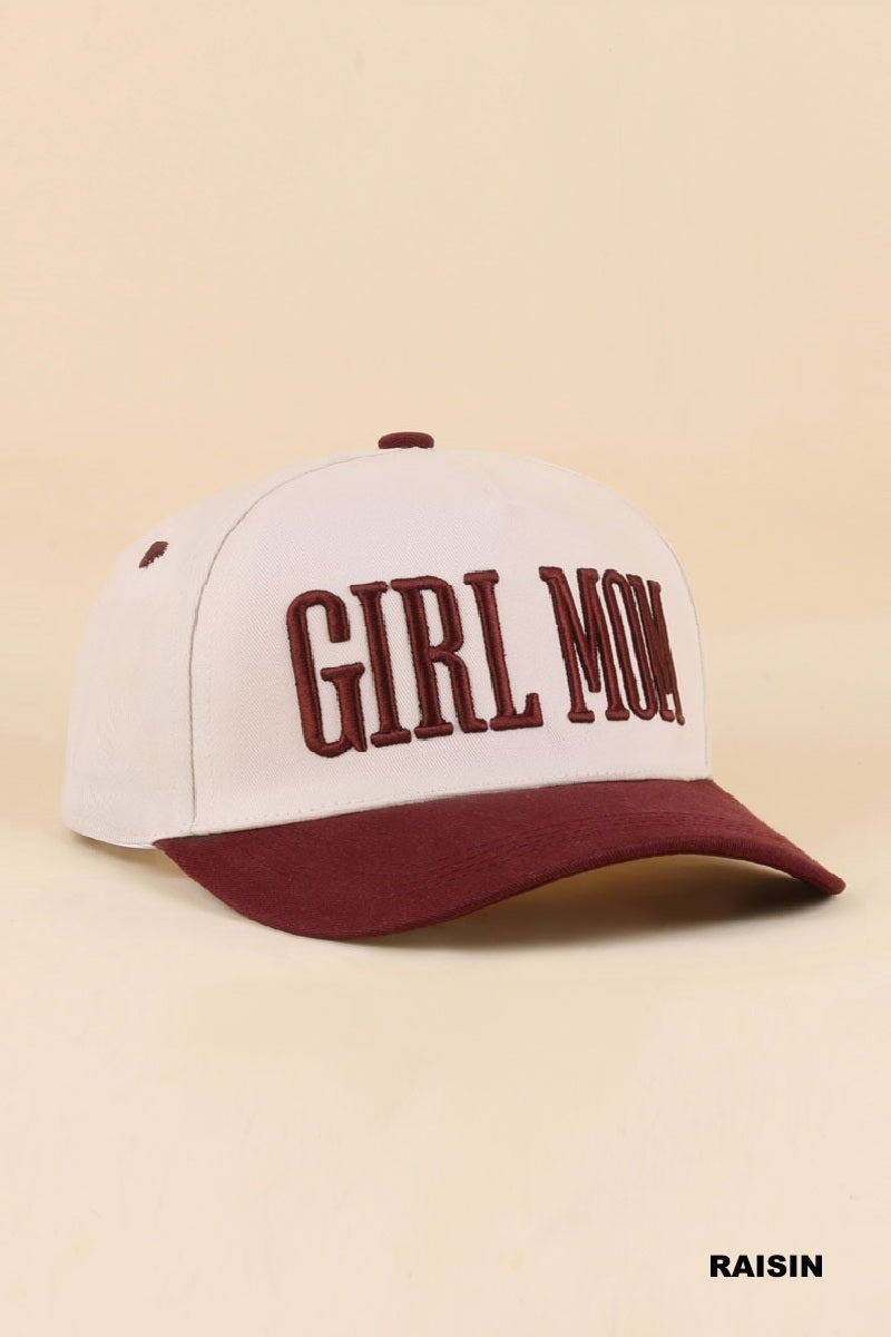 Girl Mom Two Tone Snapback Hat - Color Options