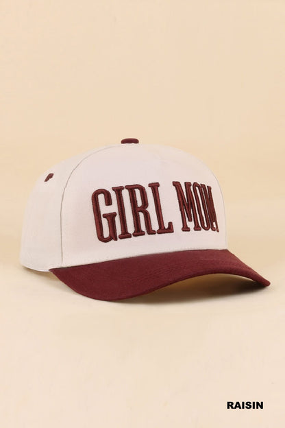 Girl Mom Two Tone Snapback Hat - Color Options