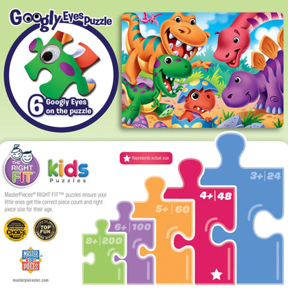 Googly Eyes Dinosaurs 48 Piece Puzzle