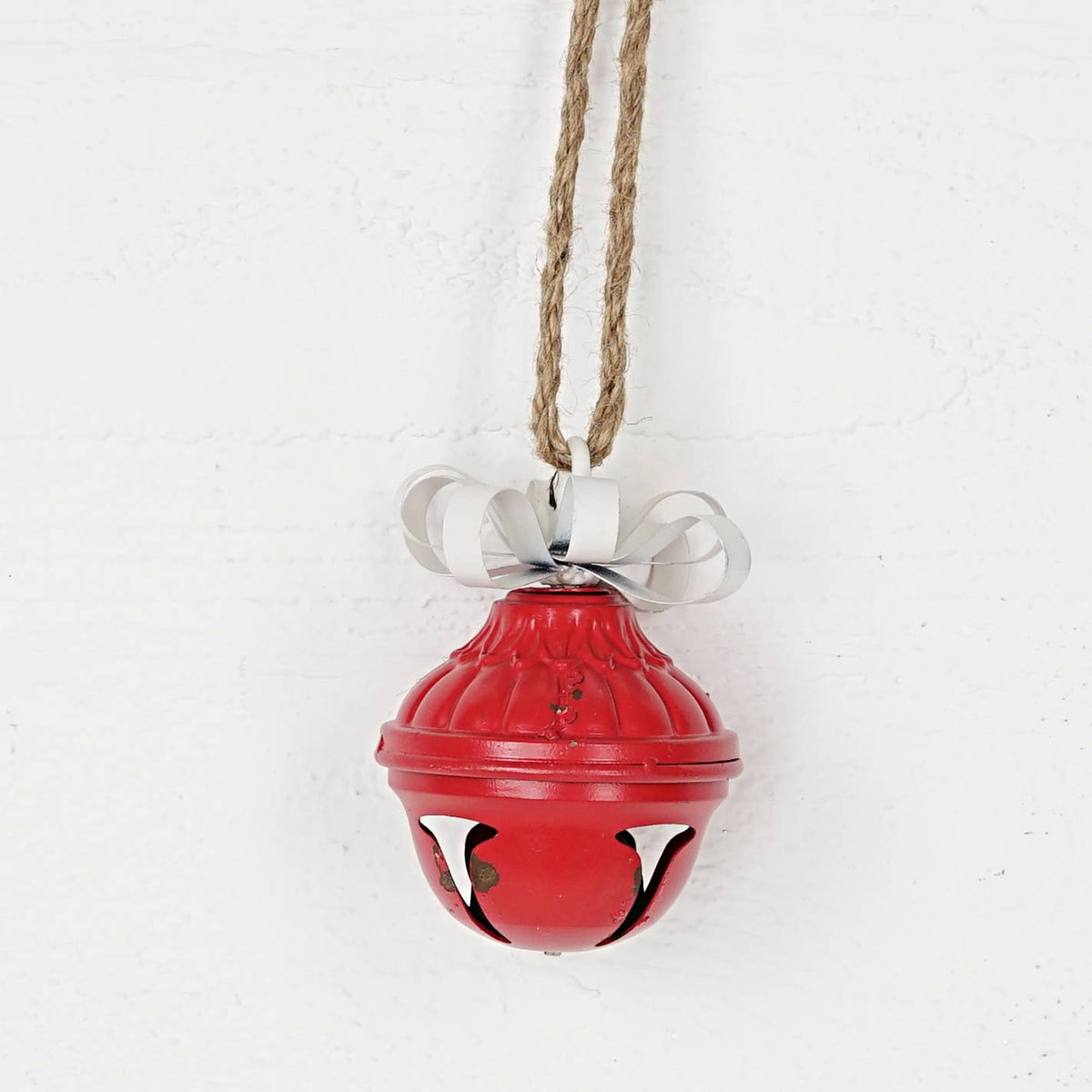Vintage Style Bell With Metal Bow Ornament - 2 Sizes