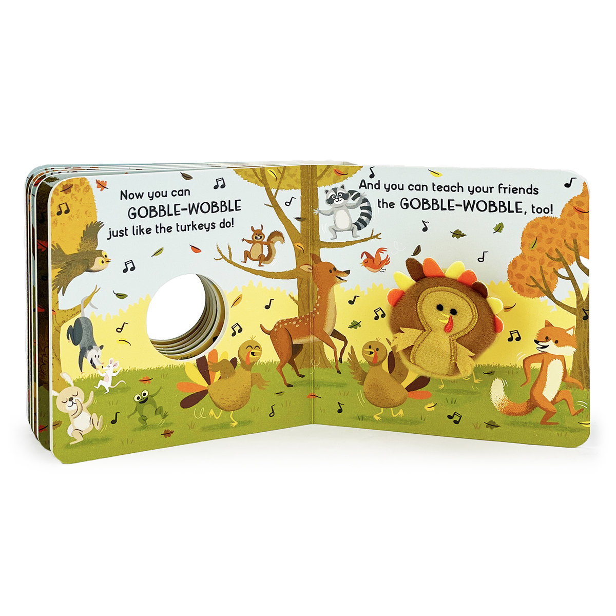 Gobble Wobble Thanksgiving Finger Puppet Board Book for Children