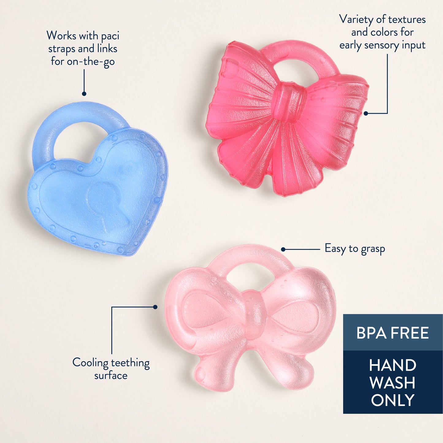 Cutie Coolers™ Coquette Bow Teethers - Itzy Ritzy