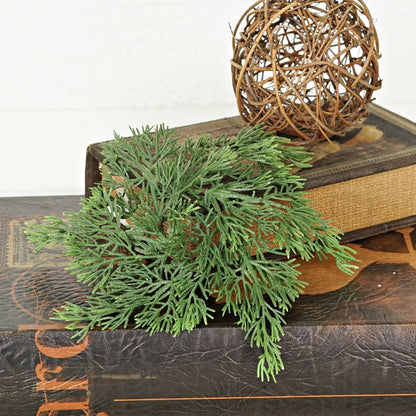 Soft Touch Evergreen Juniper Taper Candle Ring Wreath - 8"