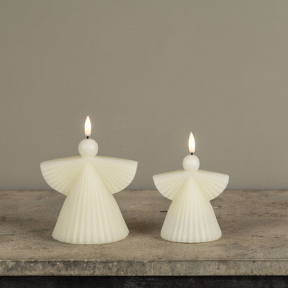 Cream Angel 3D Flamless Candle - 2 Sizes