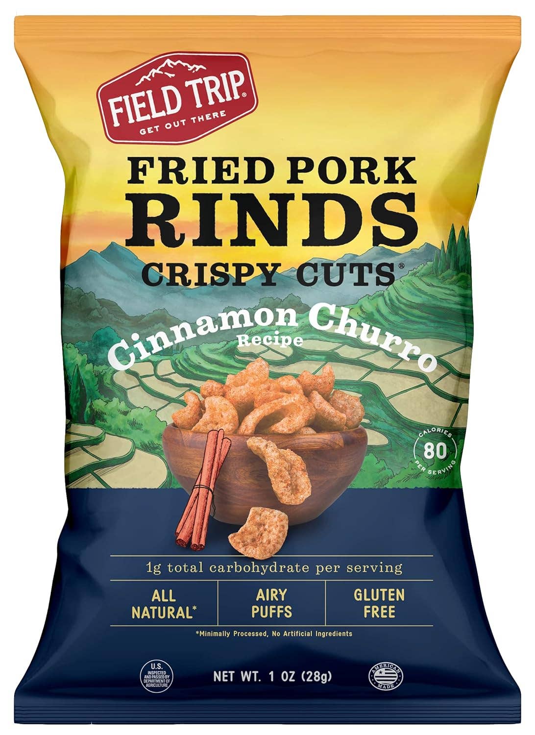 Crispy Cuts Cinnamon Churro Pork Rinds (1oz)